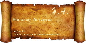 Herczog Arianna névjegykártya